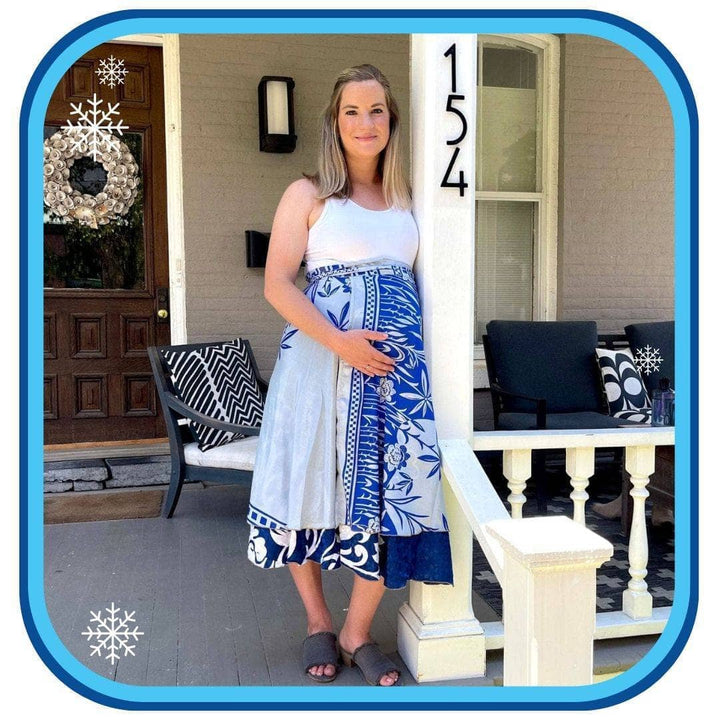 Sari Wrap Skirts - Ice Queen