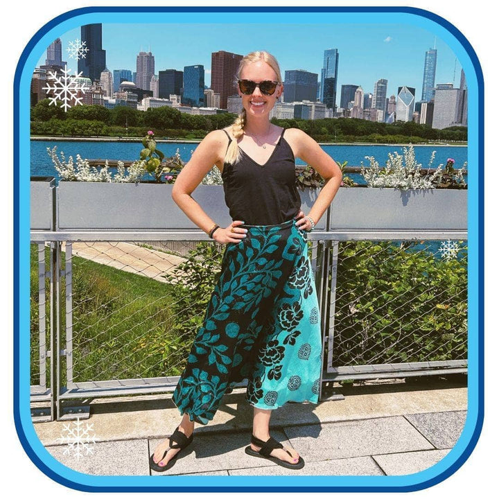Sari Wrap Skirts - Ice Queen