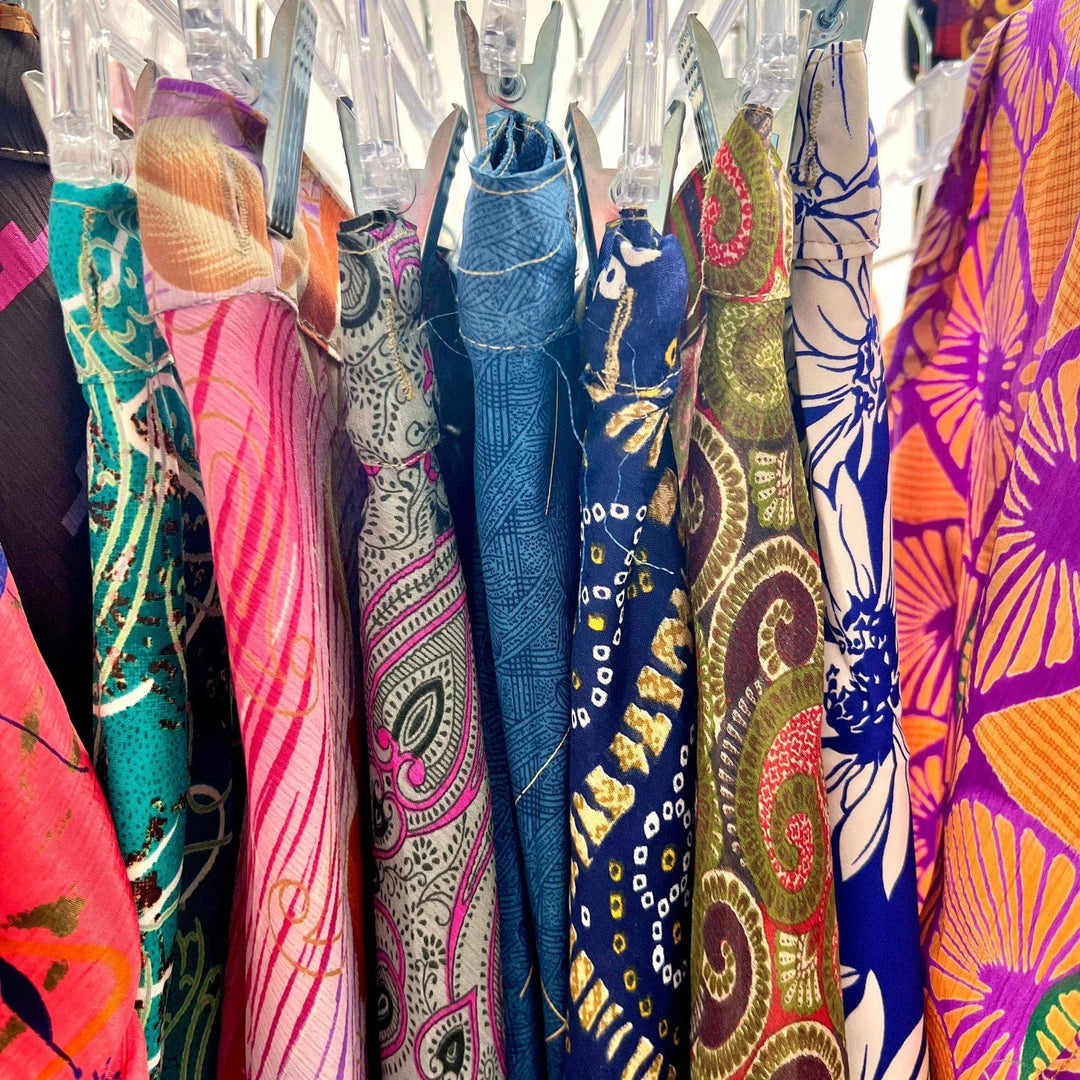 Skirts hanging on the rack