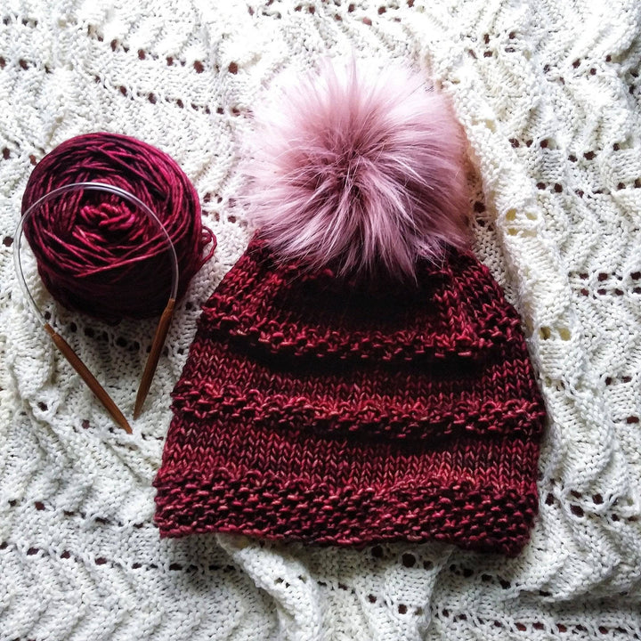 Red Beanie on a white background