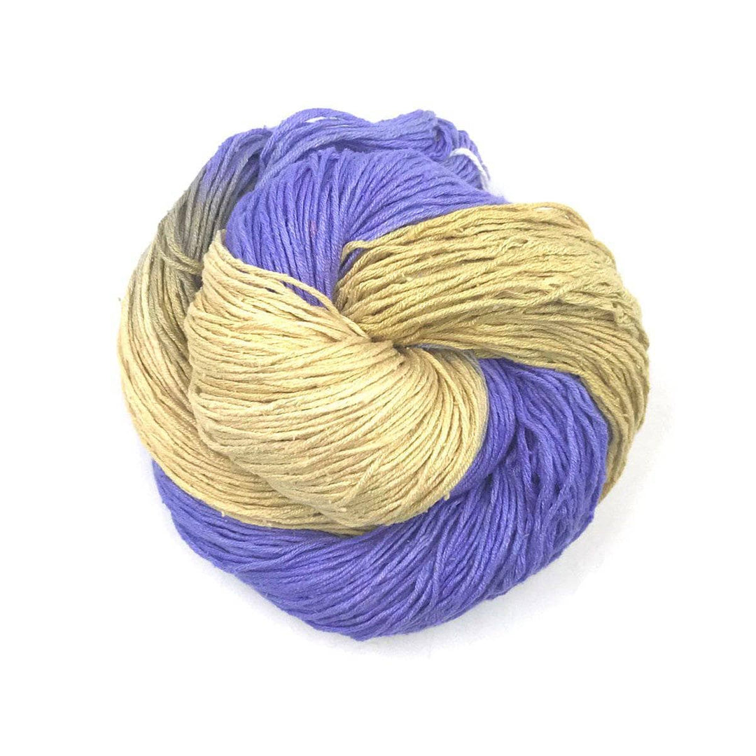 skein of yarn over a white background