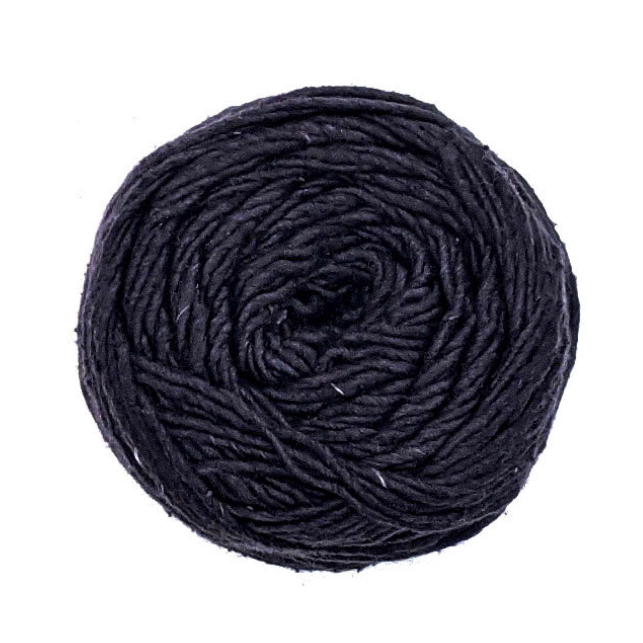 Silk Roving Worsted Weight Yarn - Black