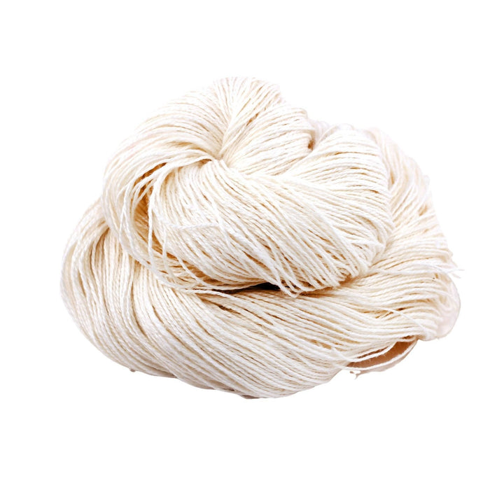 2 ply linen white yarn