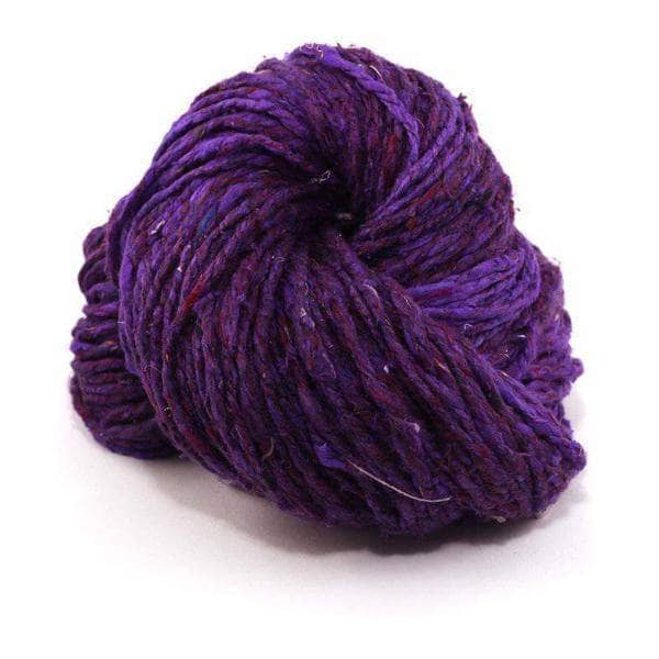 close up of purple yarn cake