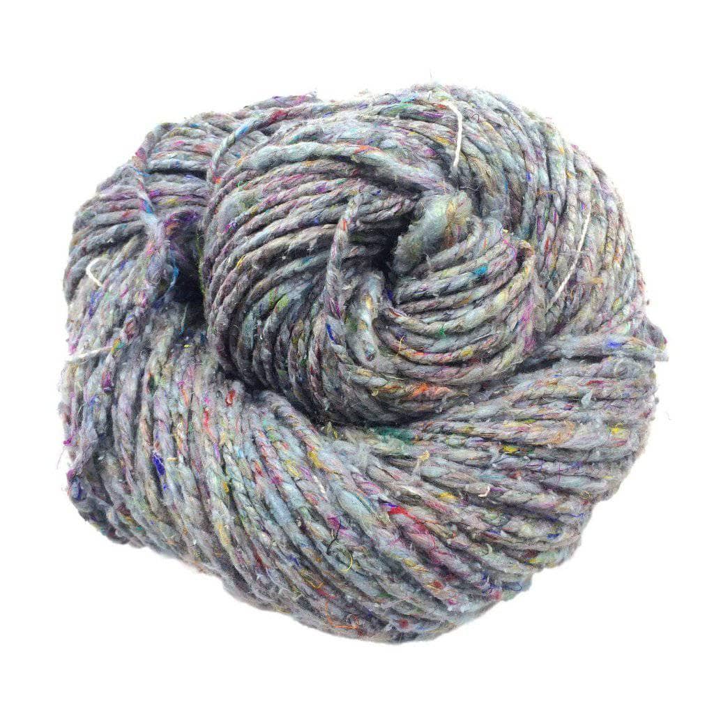 close up of grey yarn cake