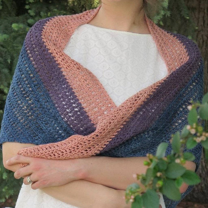 Sunset On The Water Shawl Crochet Pattern | Darn Good Yarn - eco-friendly yarn + boho clothing
