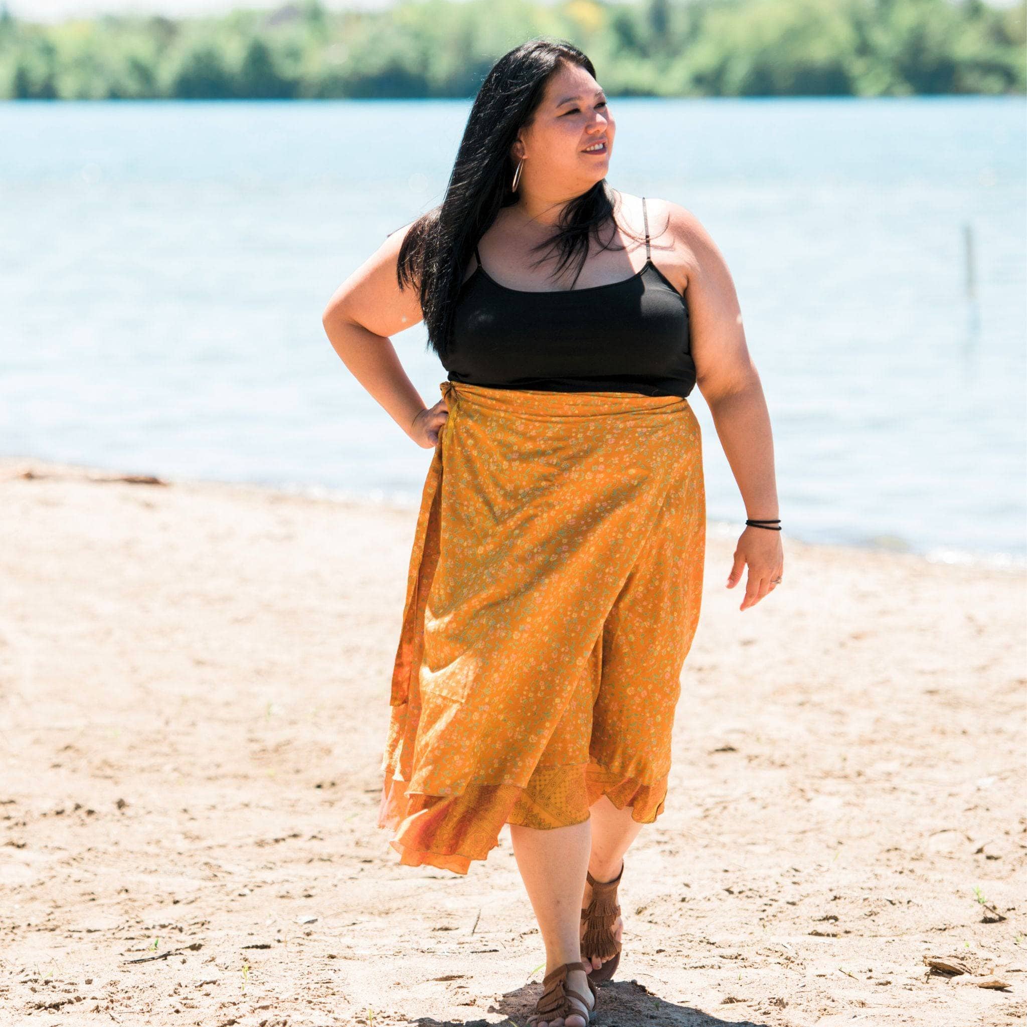 Sustainable Sari Wrap Skirt Darn Good Yarn