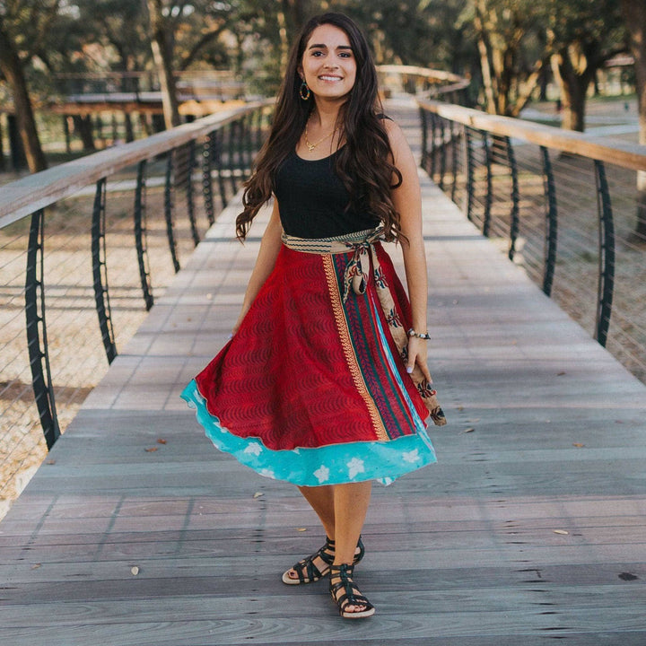 Tea Length Sari Wrap Skirts - Darn Good Yarn