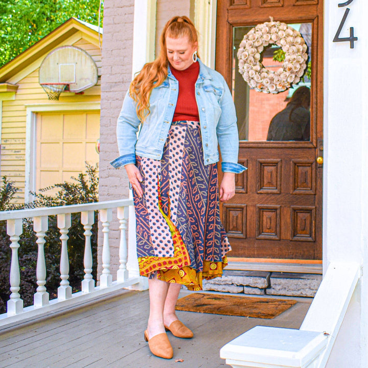 Tea Length Sari Wrap Skirts - Darn Good Yarn
