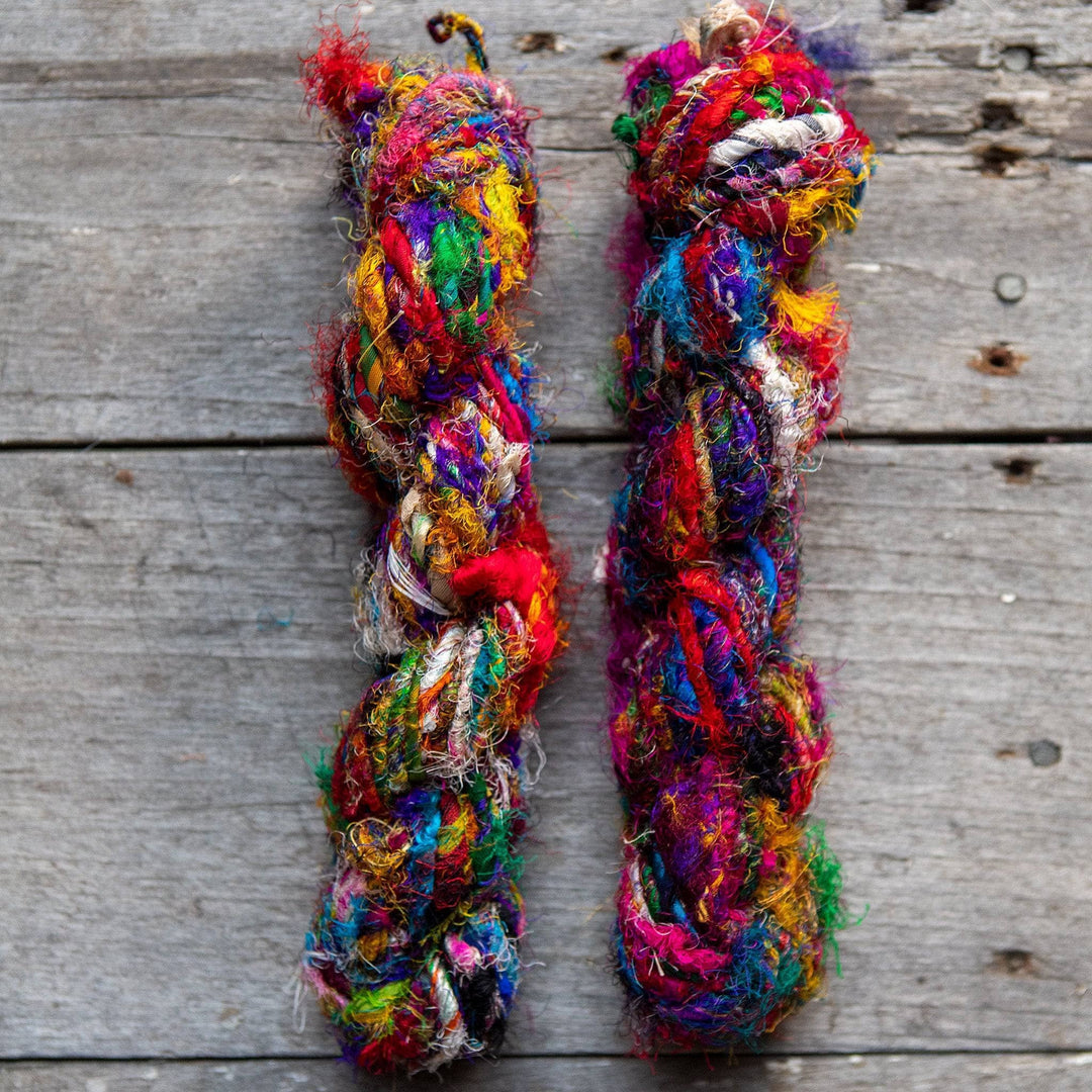The Blender Recycled Sari Silk Novelty Yarn – Darn Good Yarn