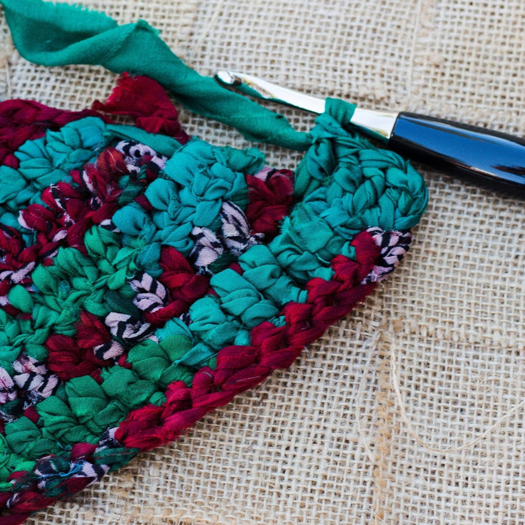 Vibrant Crochet Chiffon Clutch Kit | Darn Good Yarn - eco-friendly yarn + boho clothing