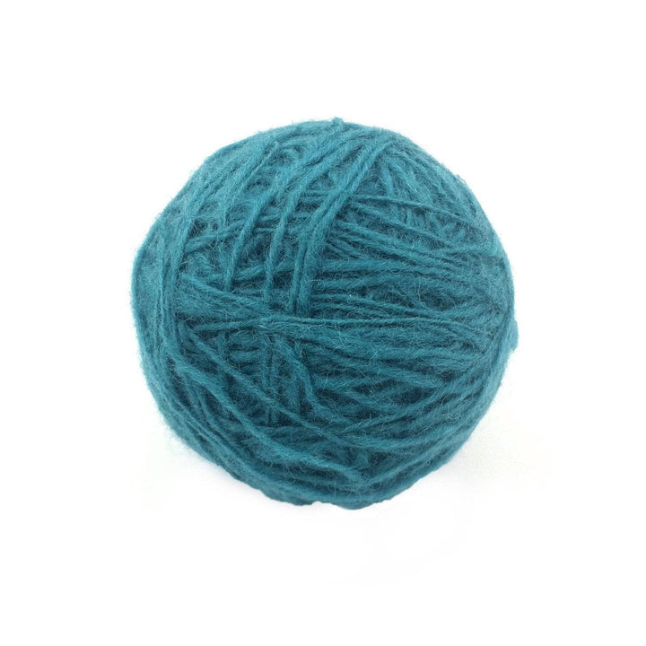 Yak Wool Yarn from Nepal in Aztec Turquoise on a white background