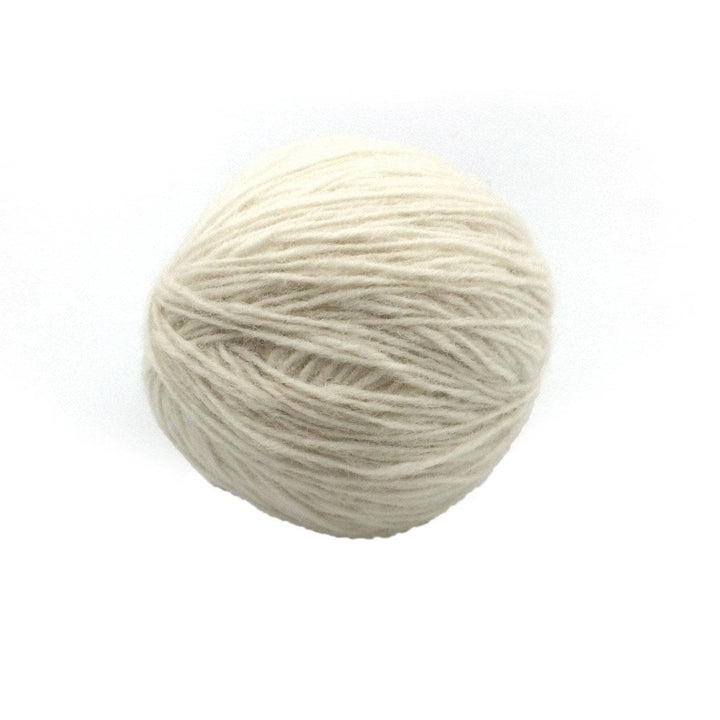 Yak Wool Yarn from Nepal in Fluffy White Snow on a white background