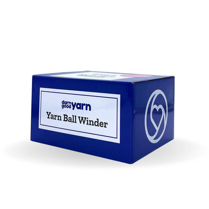 A front corner view of the Yarn Ball Winder Box